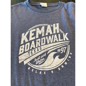 KEMAH Boardwalk L/S tee Texas Lg Heather Blue